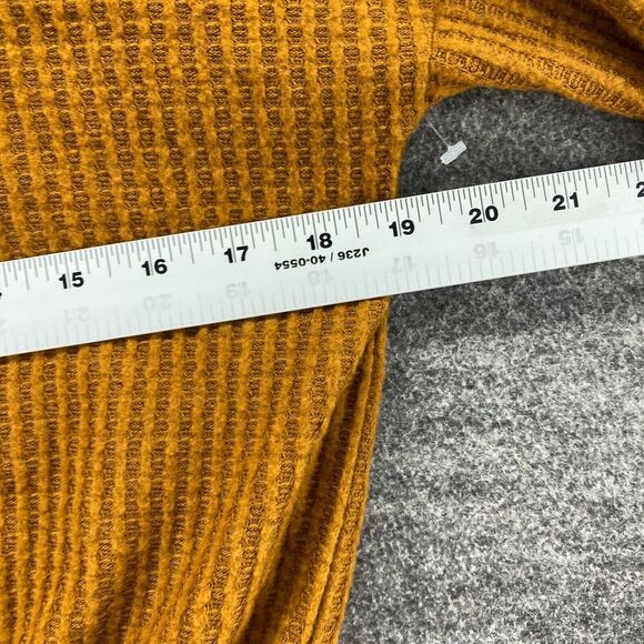 Mudd Sweater Pullover Women M Medium Brown Waffle Knit Long Sleeve Rayon Casual - Picture 5 of 7